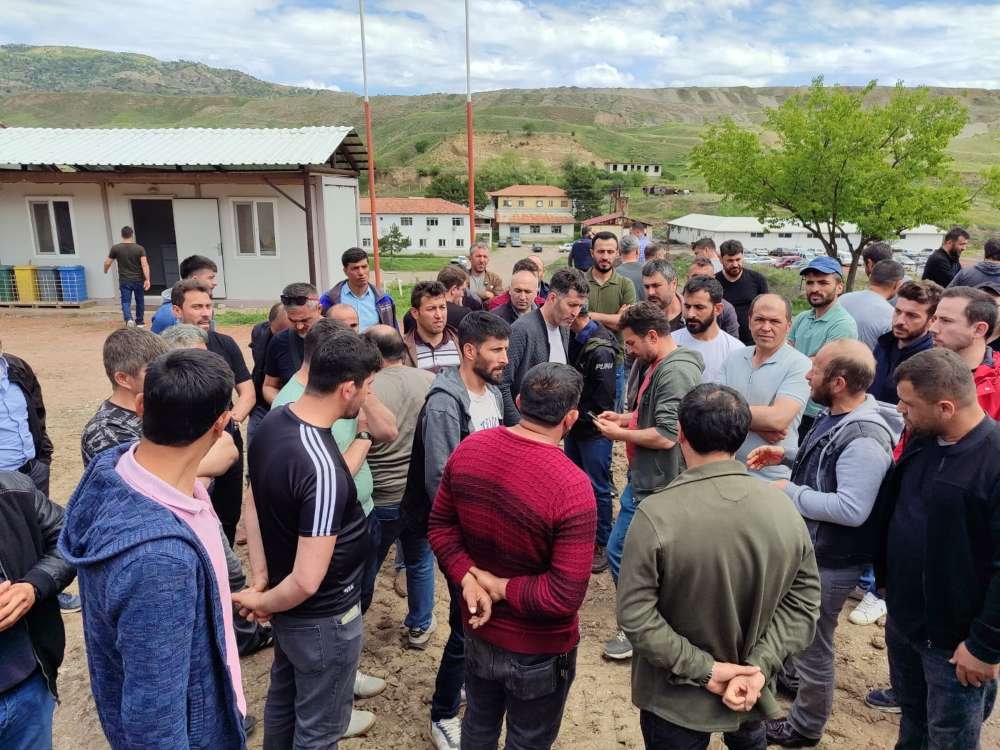 DODURGA MADEN OCAĞI İŞÇİLERİ EYLEM YAPIYOR